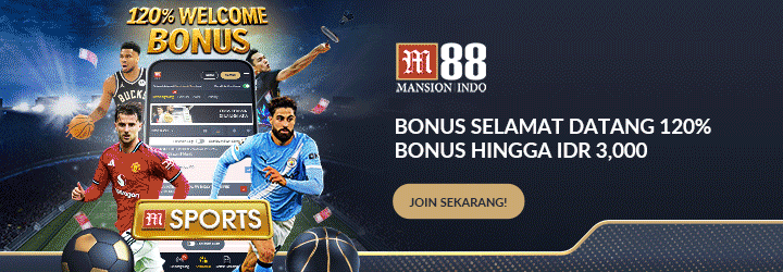 Ilustrasi animasi promo taruhan olahraga dan live casino di platform M88